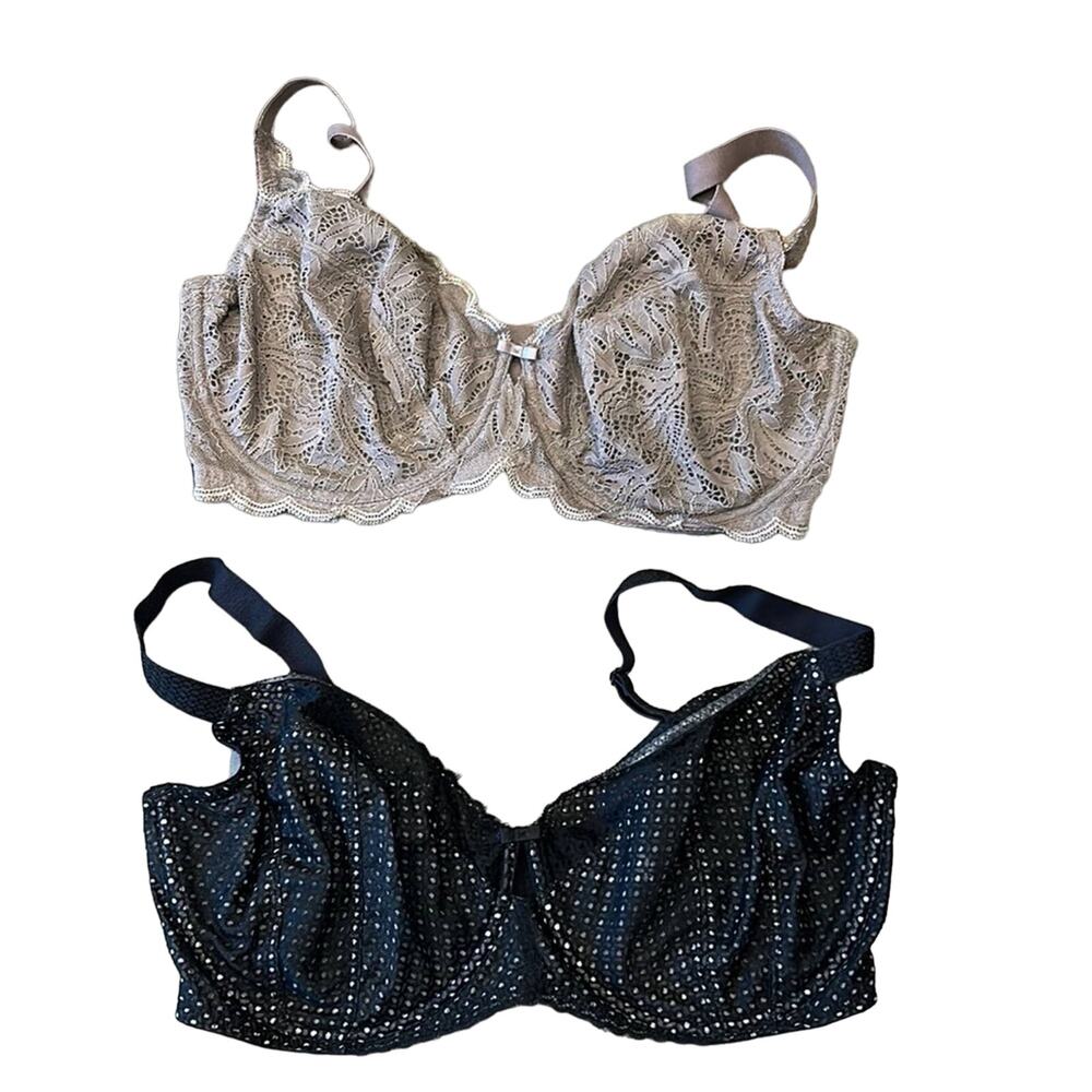 Paramour Felina Dahlia Geo Lace & Peridot Lace Bras Size 38G Bundle